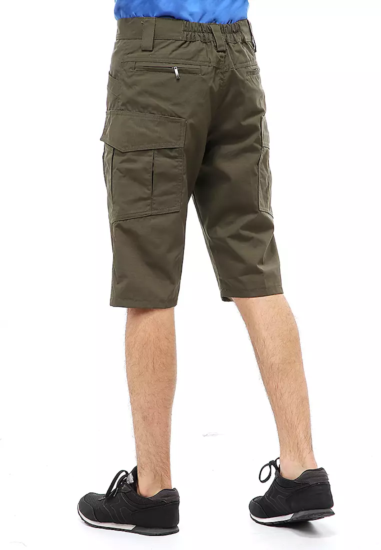 Rishham Short Pants Celana Pendek Kasual Pria Anti Gesek Material Cotton ORIGINAL - Green