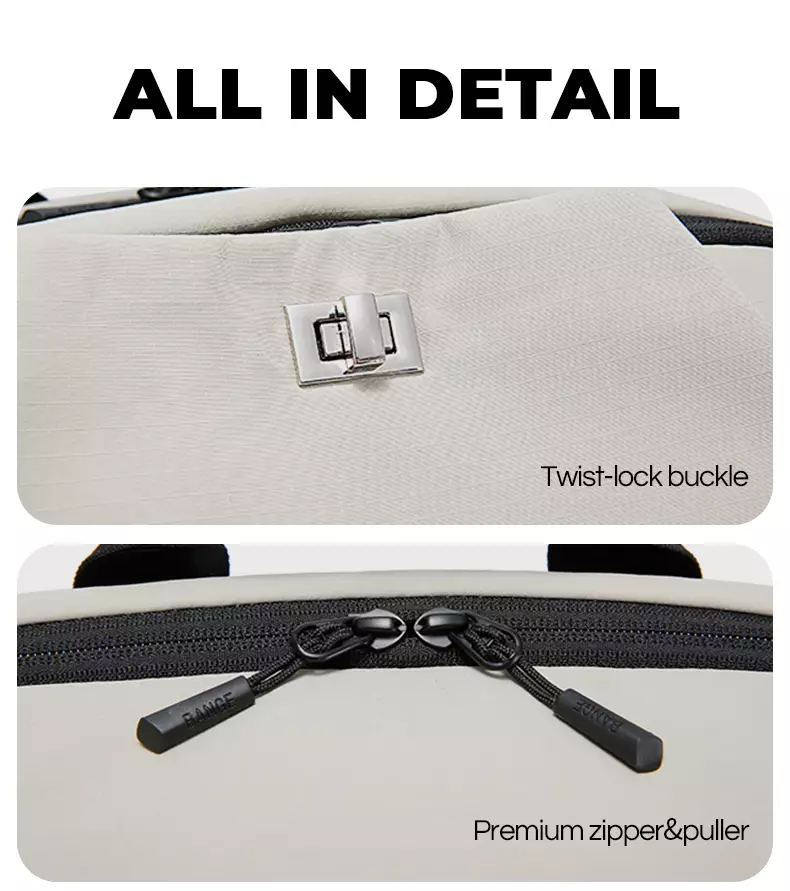 BANGE Tas Ransel pria Laptop Kerja Backpack Pria BG8099-Grey