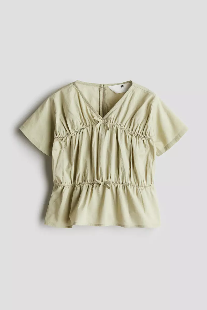Peplum cotton blouse
