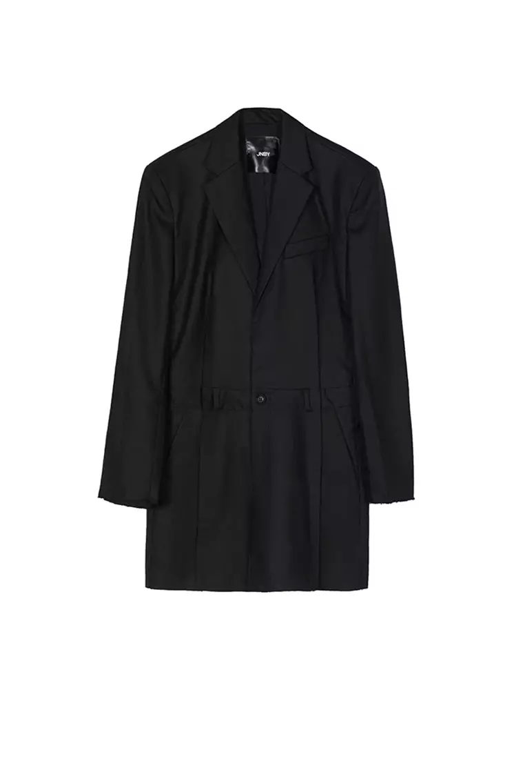 JNBY Women's Collared Long Sleeve H-Shaped Maxi Coat