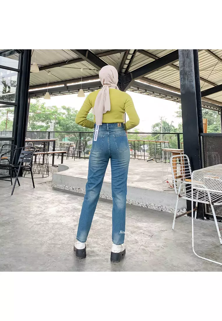 Highwaist Boyfriend Jeans 028 FEEL GOOD