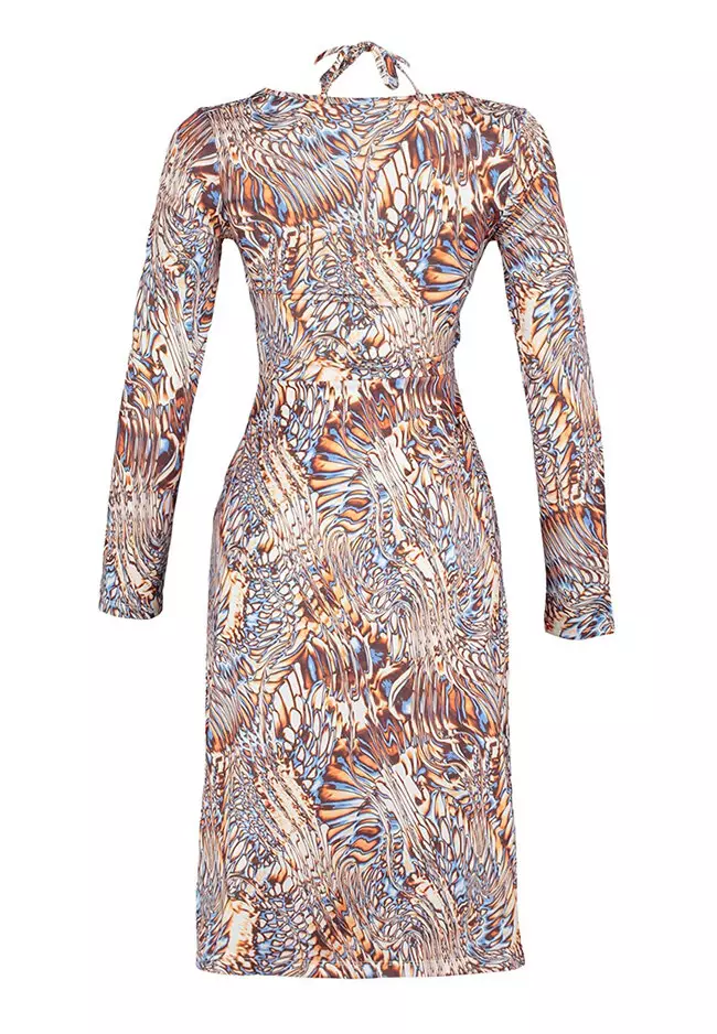 Buy Trendyol Printed Halter Knitted Dress Online | ZALORA Malaysia