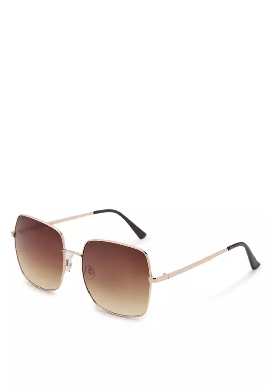 Square Metallic Frame Sunglasses