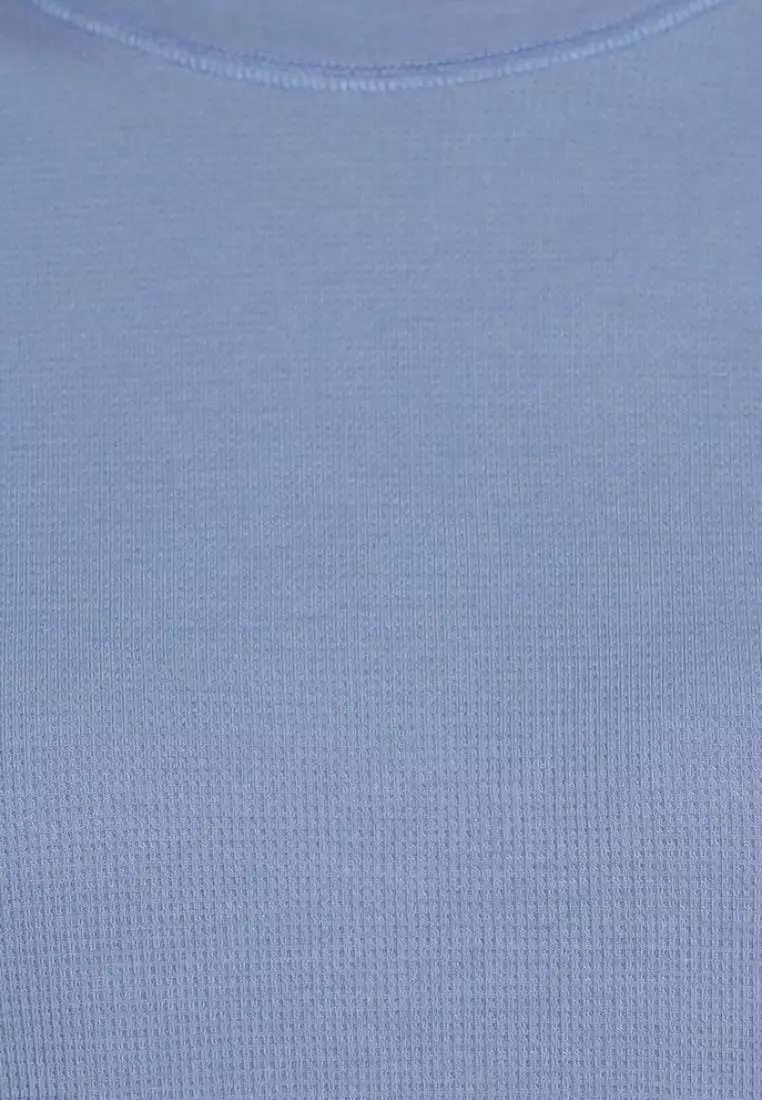 MATSUDA Kaos Polos Wanita Waffle Lengan Panjang Cotton Liv