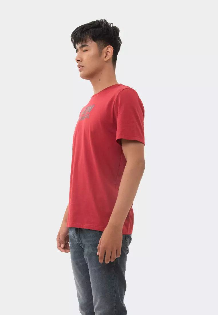 MANZONE Kaos Pria Lengan Pendek NEW NORMAL - MAROON