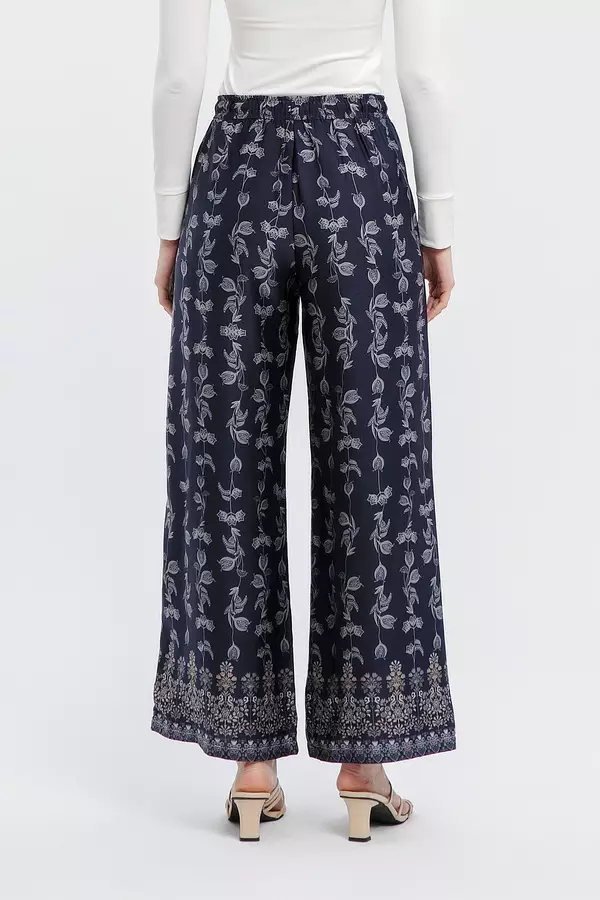 MINIMAL - Aydin - Floral Print Cullotte - Navy - Manzone & Minimal