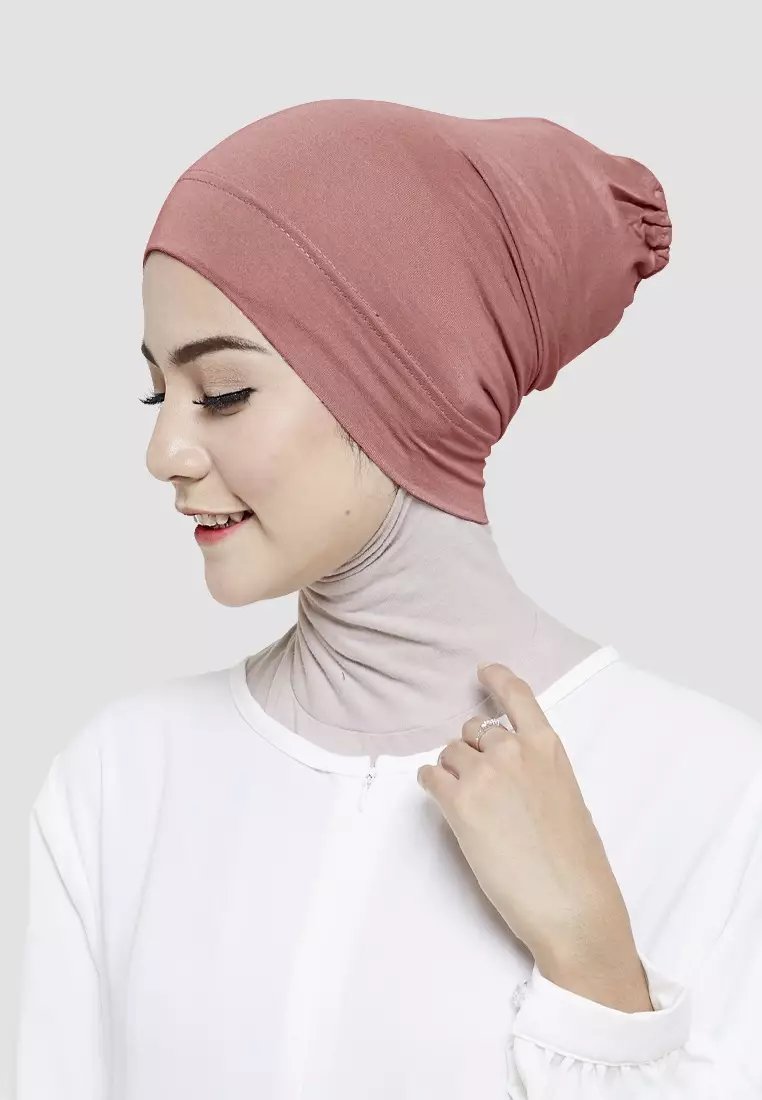 Cotton Bee - Inner Rayon Basic | Ciput Hijab Karet | Dalaman Kerudung - Tan Rose