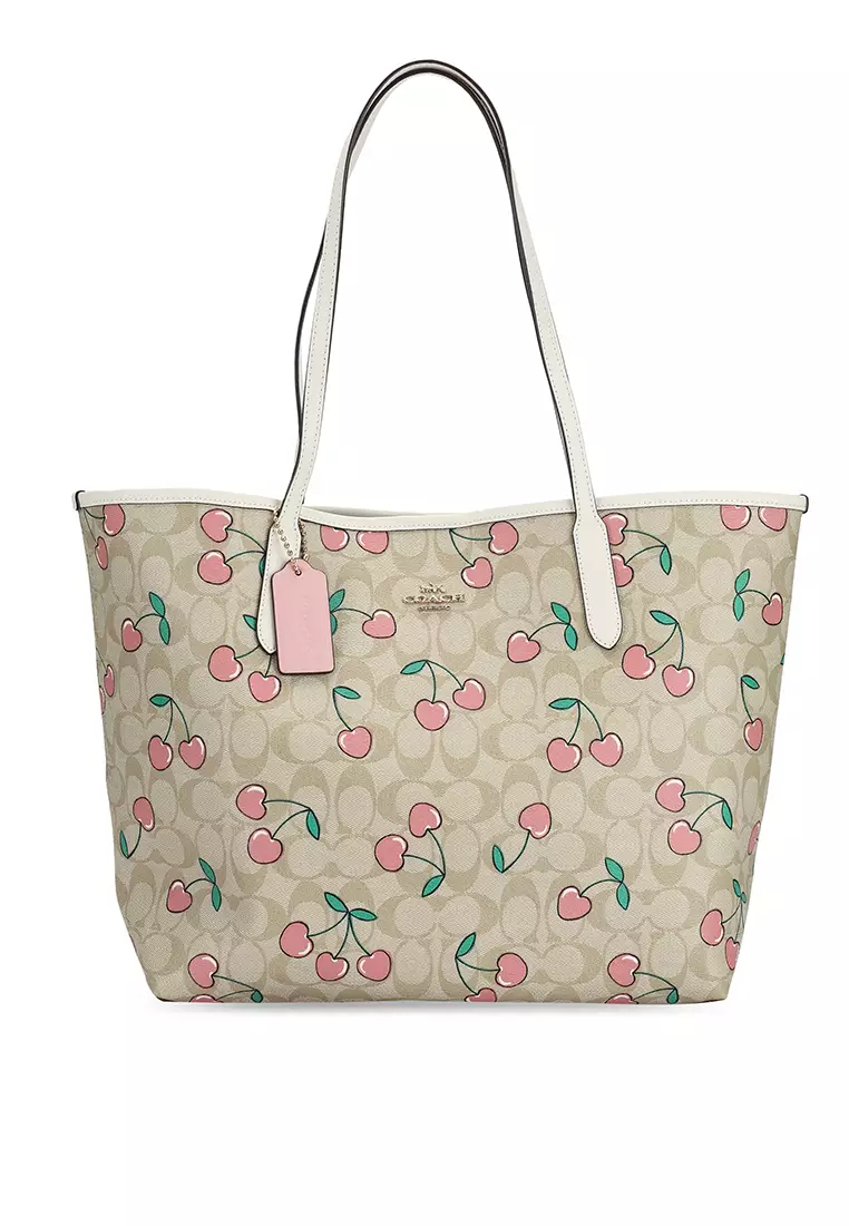 Coach pink outlet reversible tote