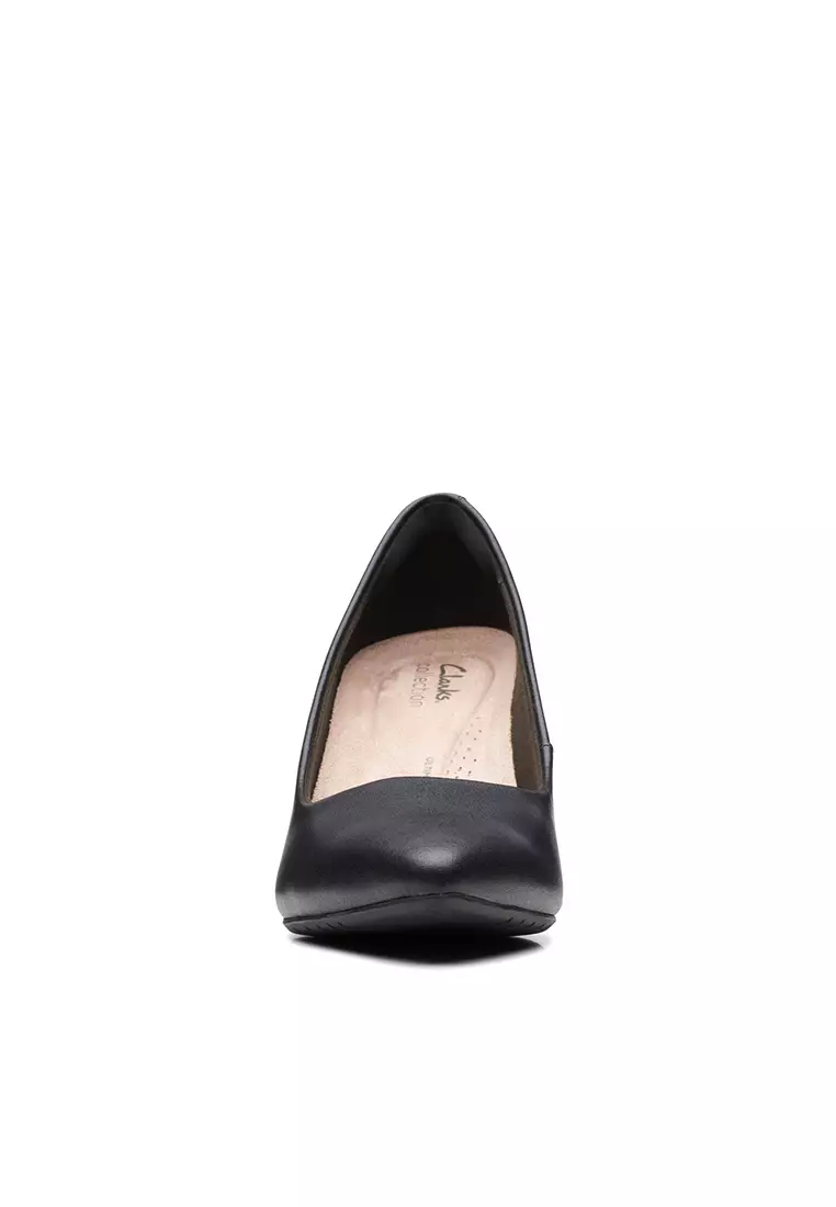 Buy Clarks Clarks Kataleyna Gem Black Leather Shoes Online | ZALORA ...