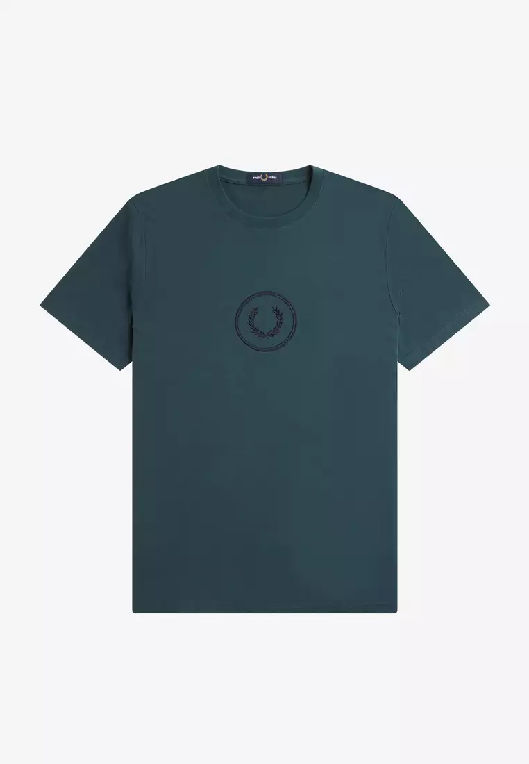 Buy Fred Perry Fred Perry M5630 Circle Branding T-Shirt (Petrol Blue ...