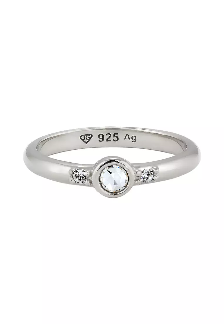 Cincin Perhiasan Perak 925 Wanita Elegant Embellished with Crystal by Swarovski®