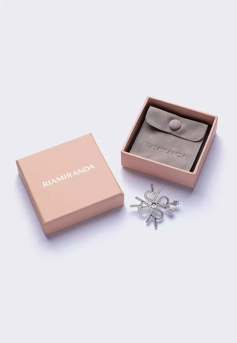 Ria Miranda Silver Alysha Brooch