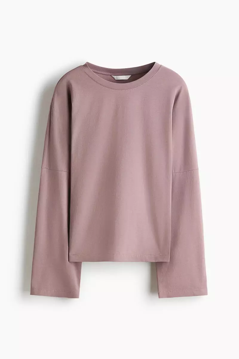 Long-sleeved cotton top