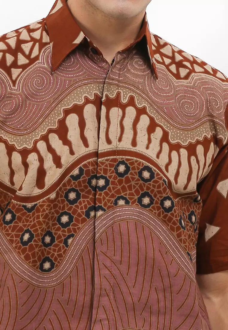 Bhagawan Kemeja Batik Premium Pria Casual Modern Lengan Pendek