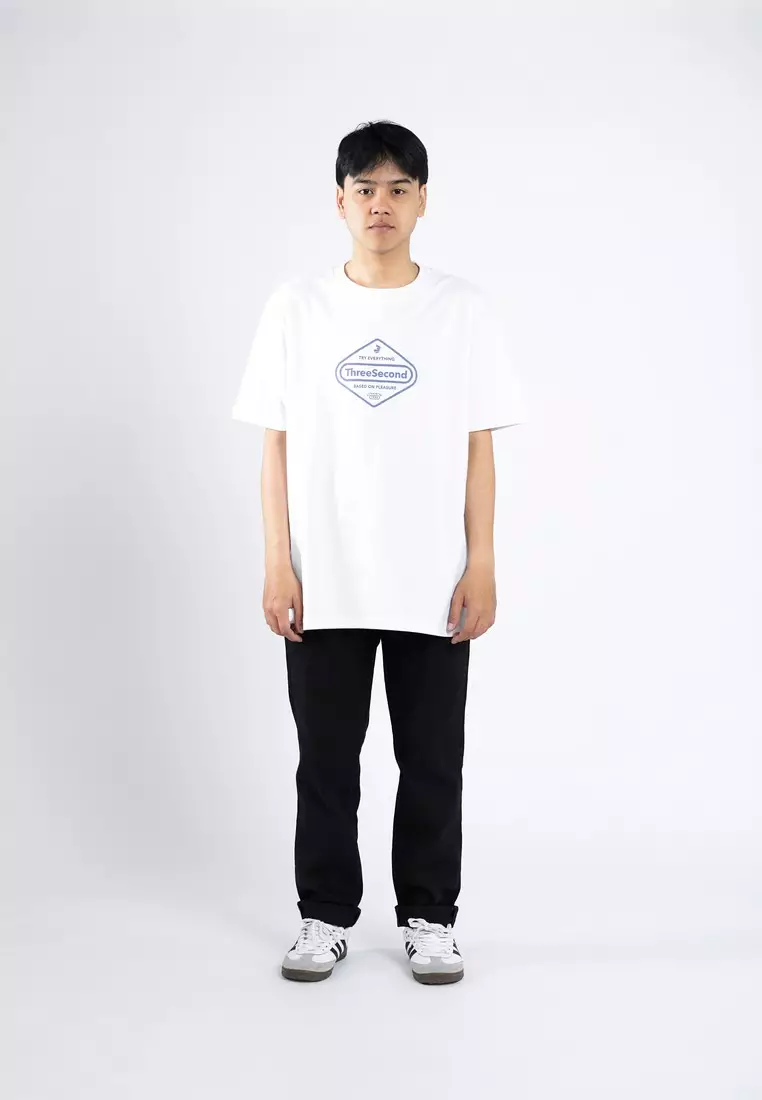 3Second Men's T-Shirt Short Sleeve Regular Fit Cotton Based On Pleasure OL-C320525