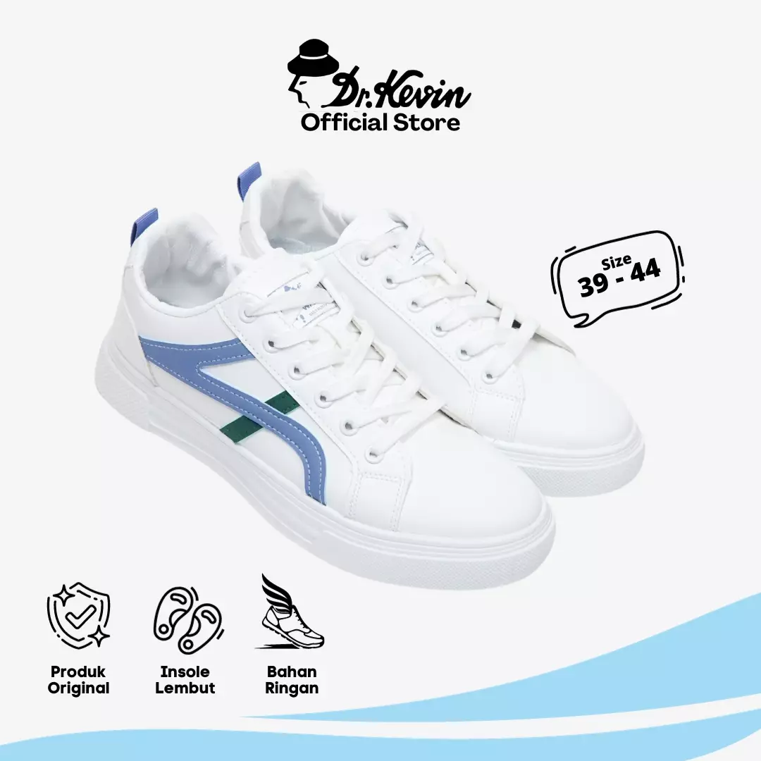 Dr. Kevin Sepatu Sneakers Casual Pria Kets Sekolah Kulit 881-005