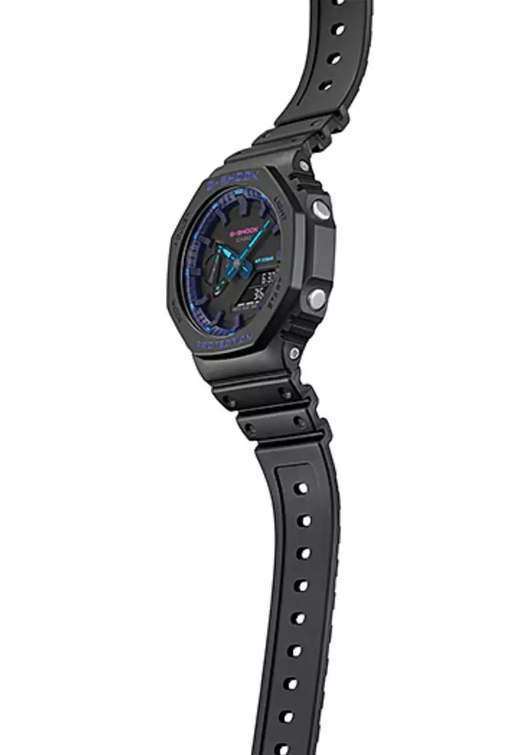 Men's Analog-Digital Watch GA-2100VB-1A Carbon Core Guard Black Resin Band Sport Watch