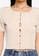 Supre beige Frankie Slinky Short Sleeve Button Top C3A95AA1B46FEEGS_3