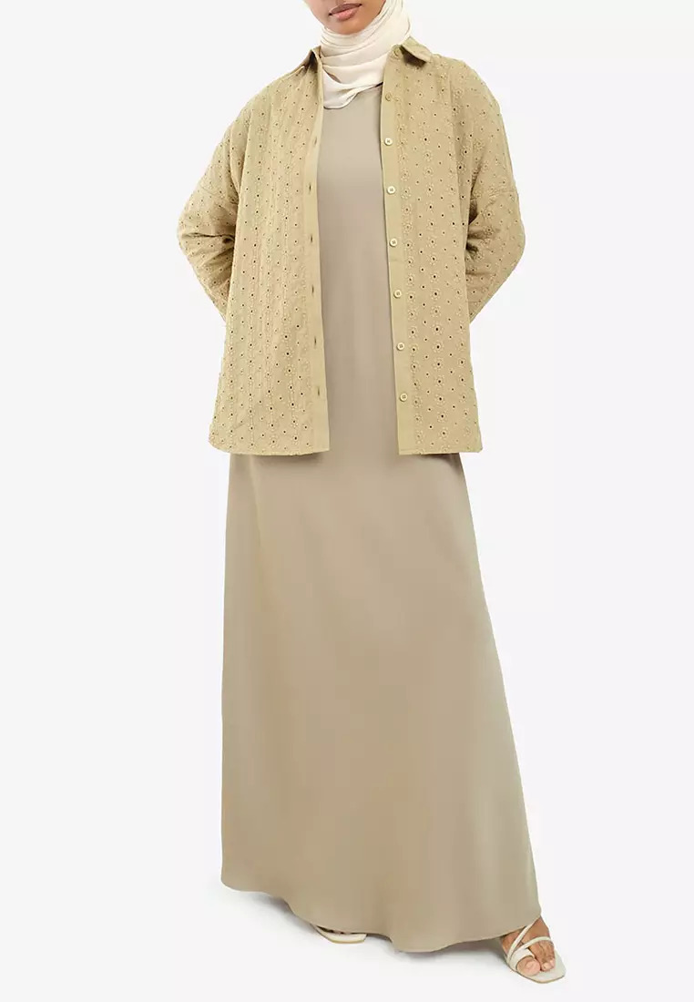 Zenab Sleeveless Satin Dress