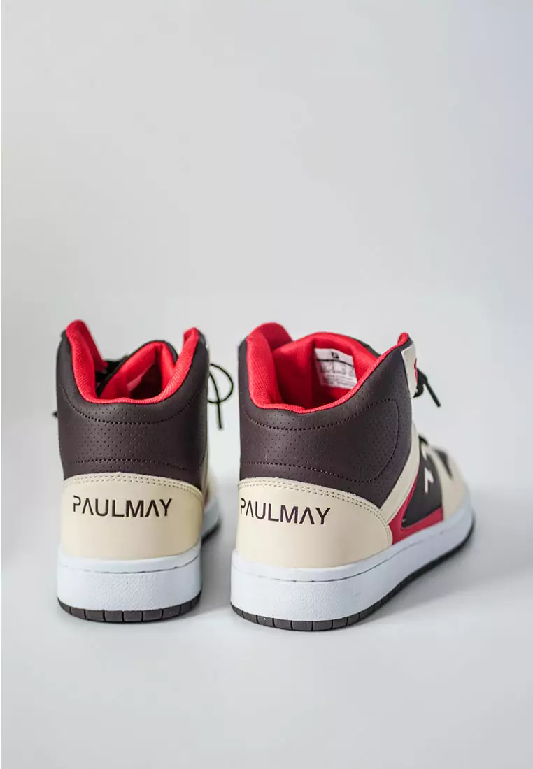 PAULMAY - Sepatu Sneakers Pria Lisbon High - Cream Brown