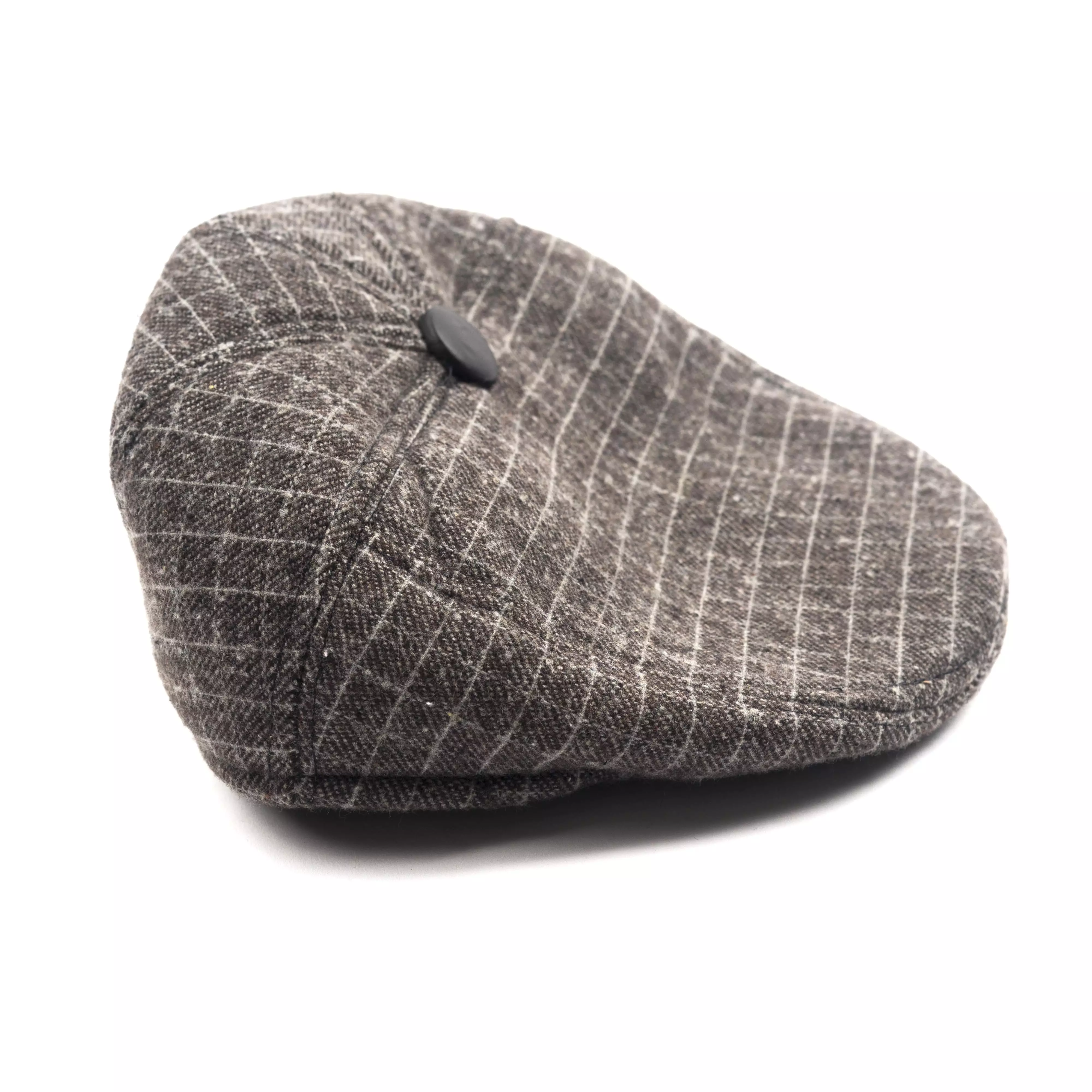 Houseofcuff Topi Painter Baret Hat Flatcap Button Line Dark Brown