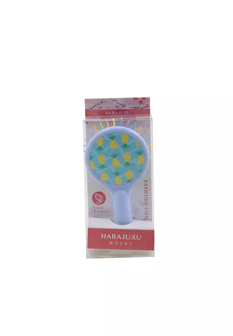 L.Blend Rainbow Hair Comb Pineapple Pattern Type J Light Blue