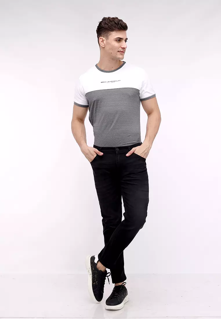 Buy Ego Denim Long Pants Slim Tapered Jeans 2024 Online | ZALORA ...