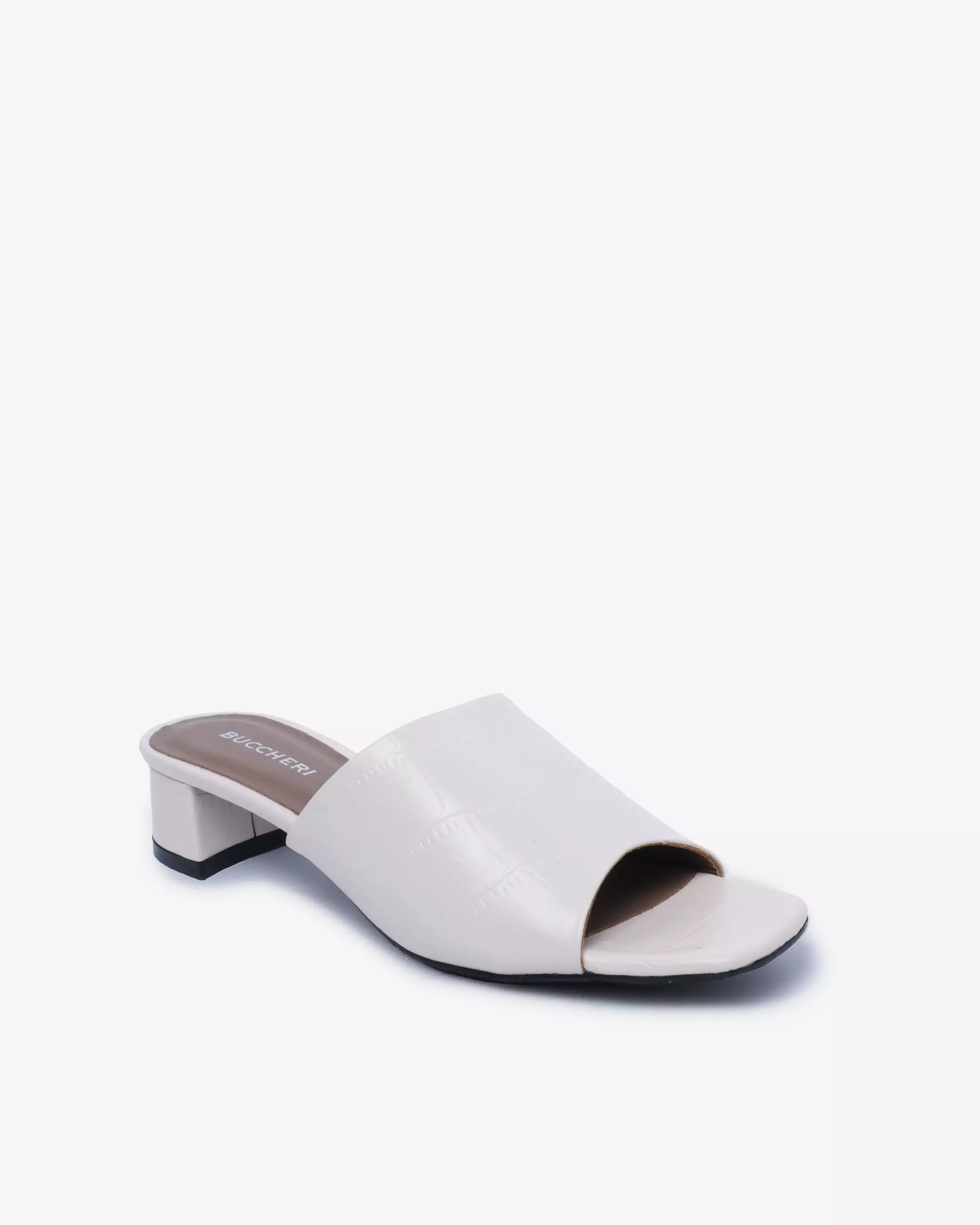 Buccheri Sandal Heels Wanita Bellance Cream