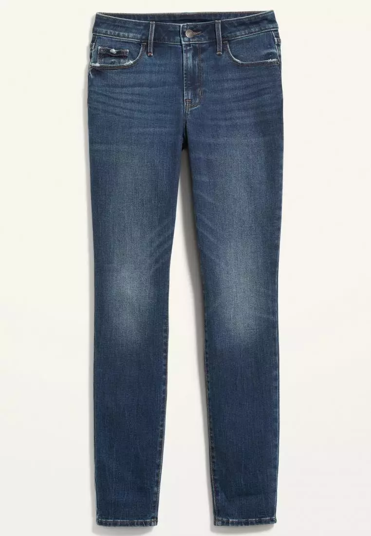 Mid-Rise Dark-Wash Pop Icon Skinny Jeans