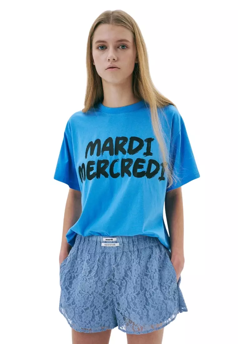 Tshirt Brush Logo - Blue Black