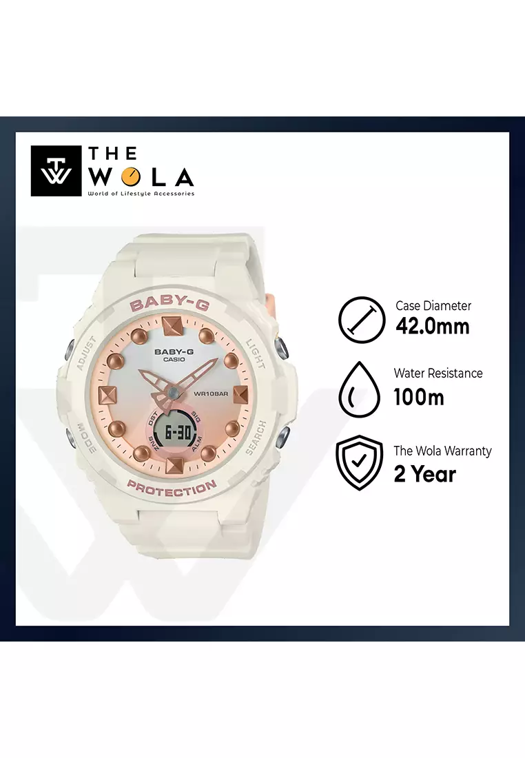 White and rose deals gold baby g shock