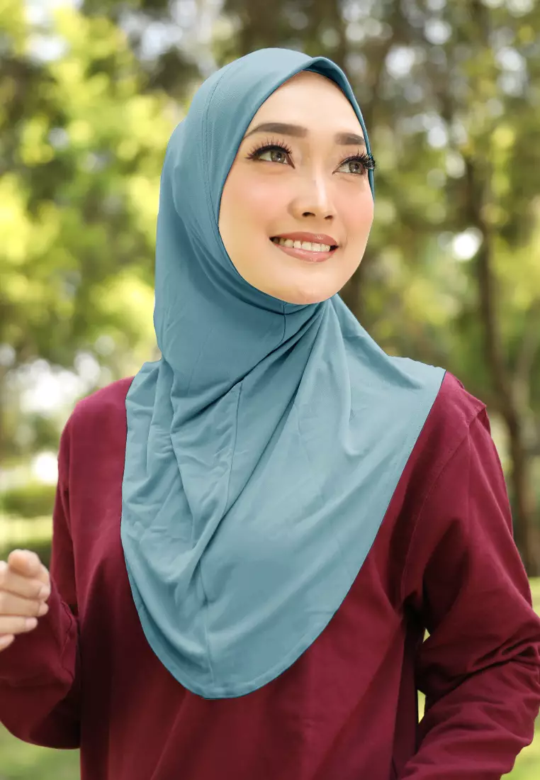 Cotton Bee - Safar Sport Bergo | Hijab Instan Olahraga - Seafoam