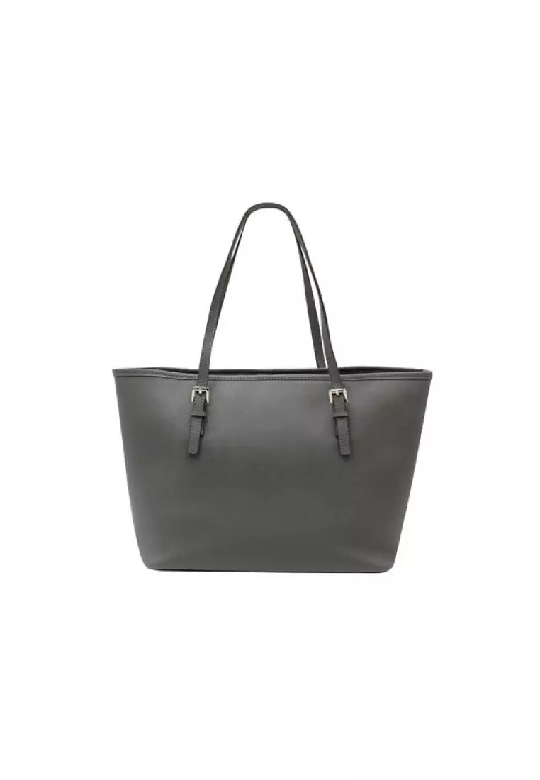 Pre Loved MICHAEL KORS Grey Saffiano Leather Tote