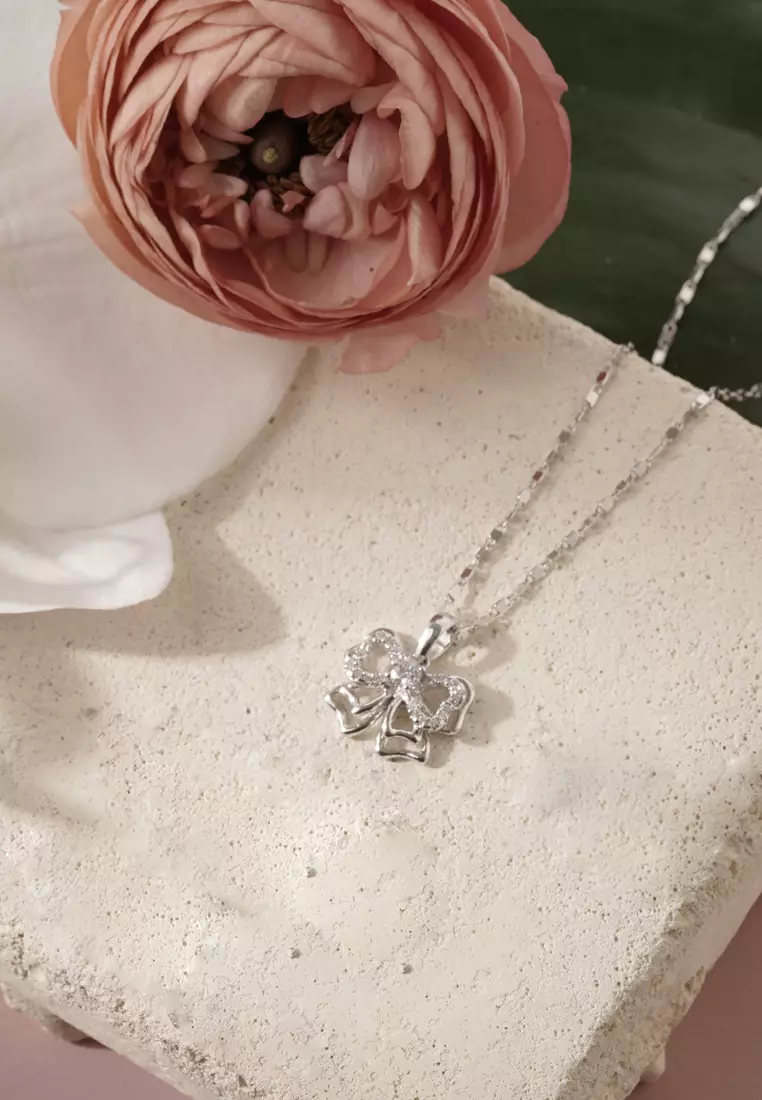 GOLDHEART Gift of Love Diamond Pendant, White Gold 750