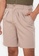 ZALORA BASICS beige Double Pleated Shorts C3433AA82F2ECBGS_3