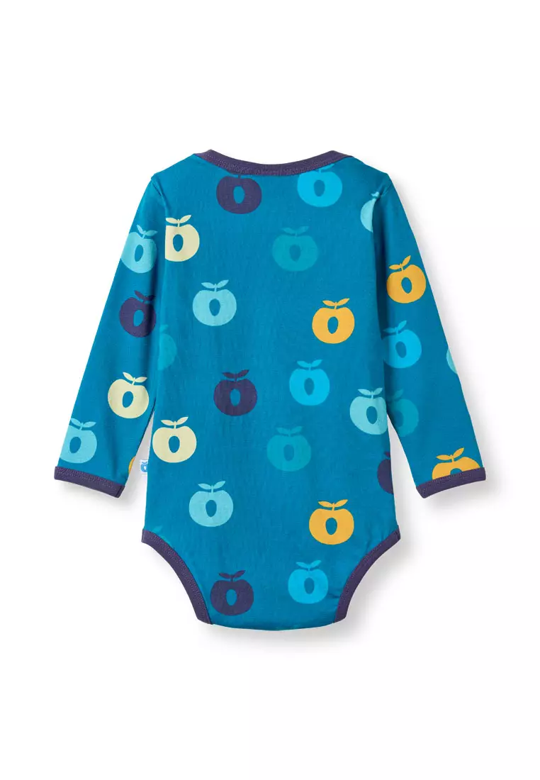 Ulm long-sleeved baby body with apples