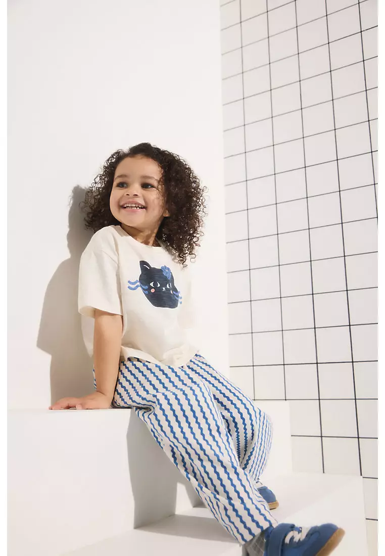 Cat T-Shirt and Trousers Outfit