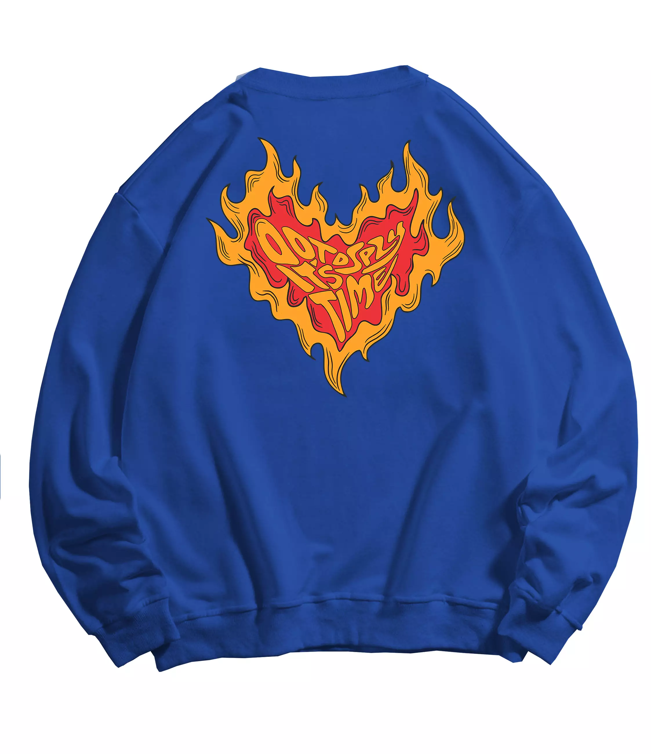 OOTDSUPPLY Crewneck On Fire Black & Bnehur | Sweater Pria & Wanita 088