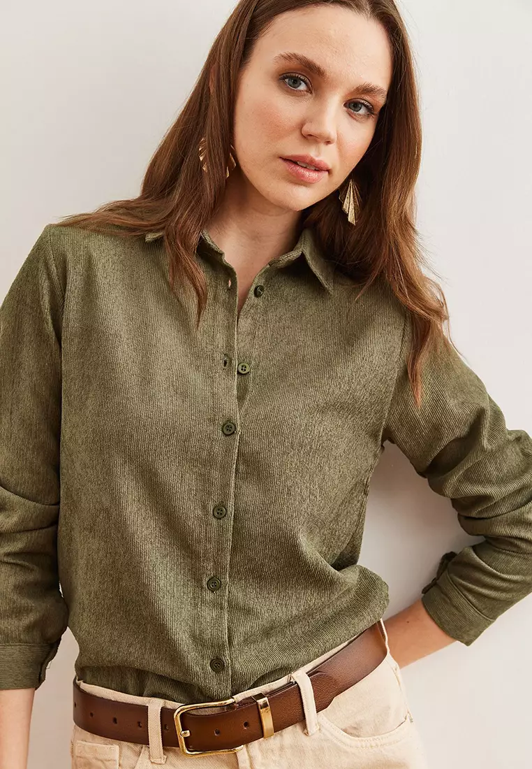 Long Sleeves Corduroy Shirt