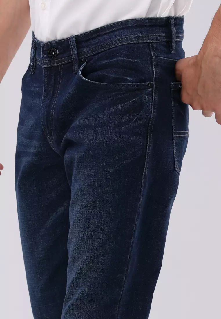 Denim Long Pants Slim Tapered