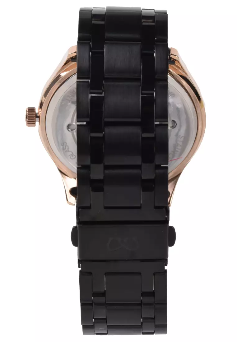 Mirage - Jam Tangan Pria - Rosegold - Black Stainless Steel Bracelet - 8754M-D