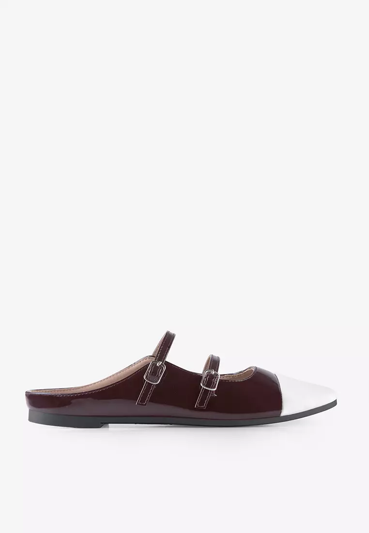Sepatu Flat Mules Mary Jane Wanita L.Gina