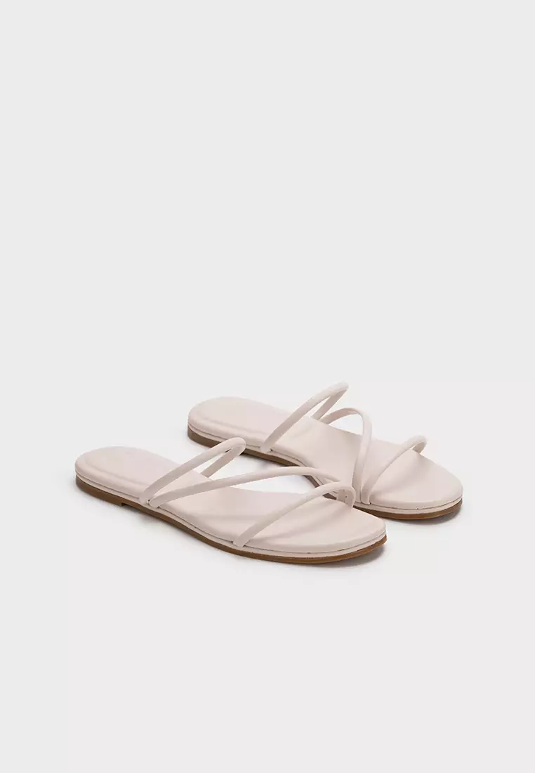 STRAPPY FLAT SLIDES WITH CLOUDFOAM INSOLE