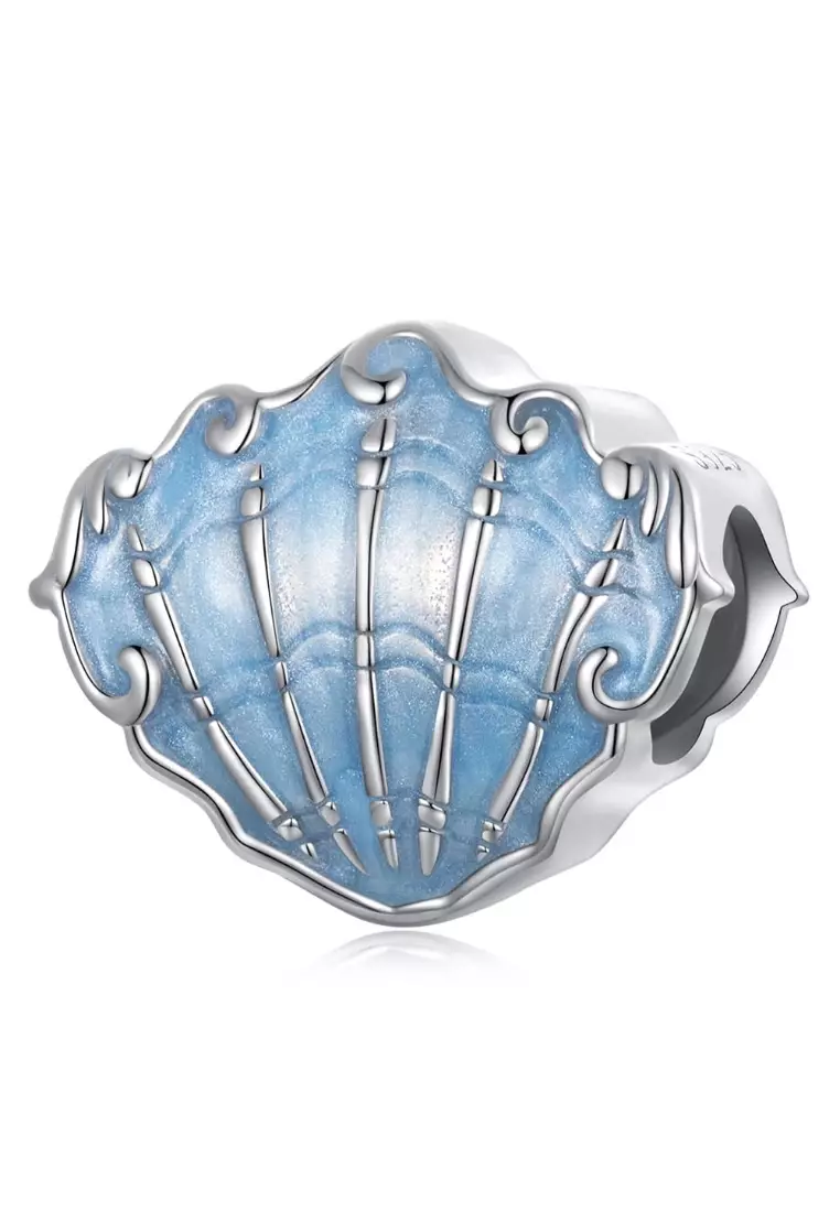 Buy 925 Signature Solid Silver Azure Seashell Charm 2026 Online | ZALORA