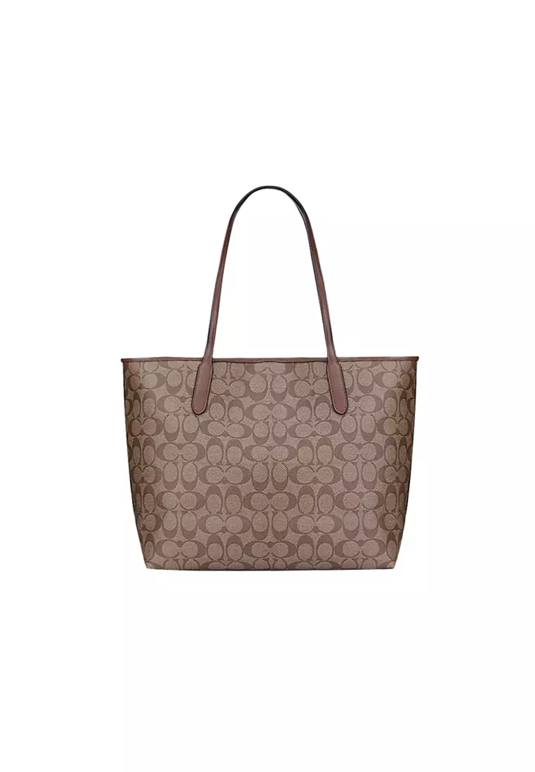 Coach printed tote bag outlet