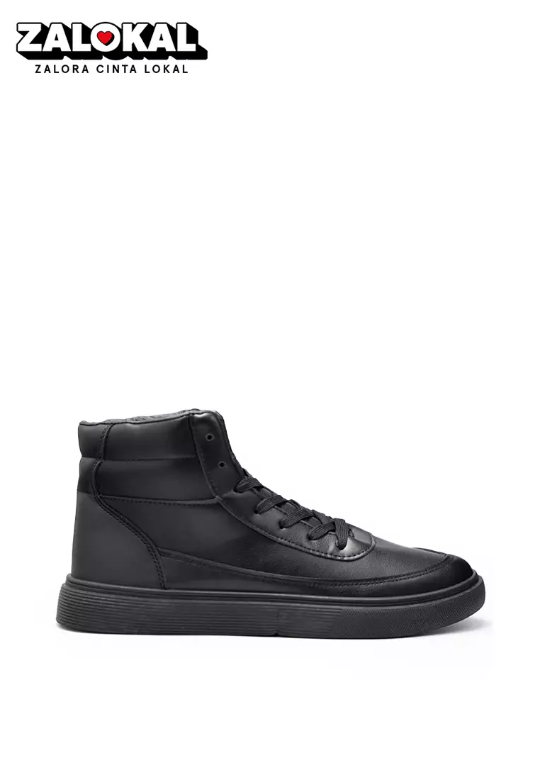 PAULMAY - Sepatu Sneakers pria Bogota High Black