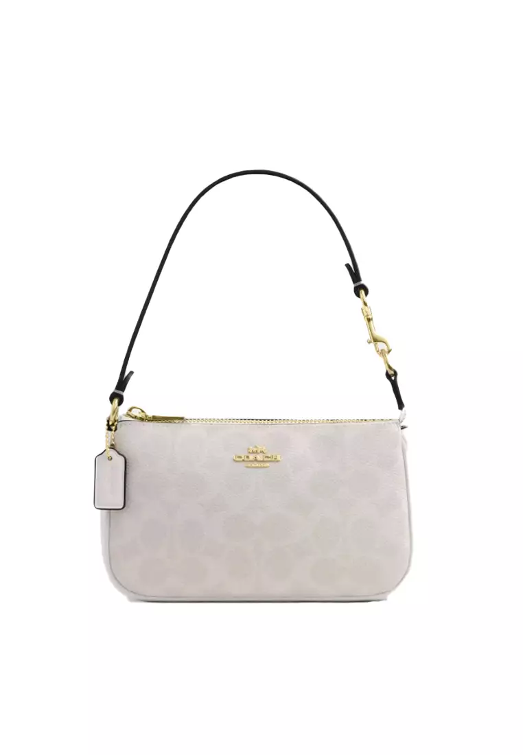 Coach signature canvas handbag white 【公式通販】