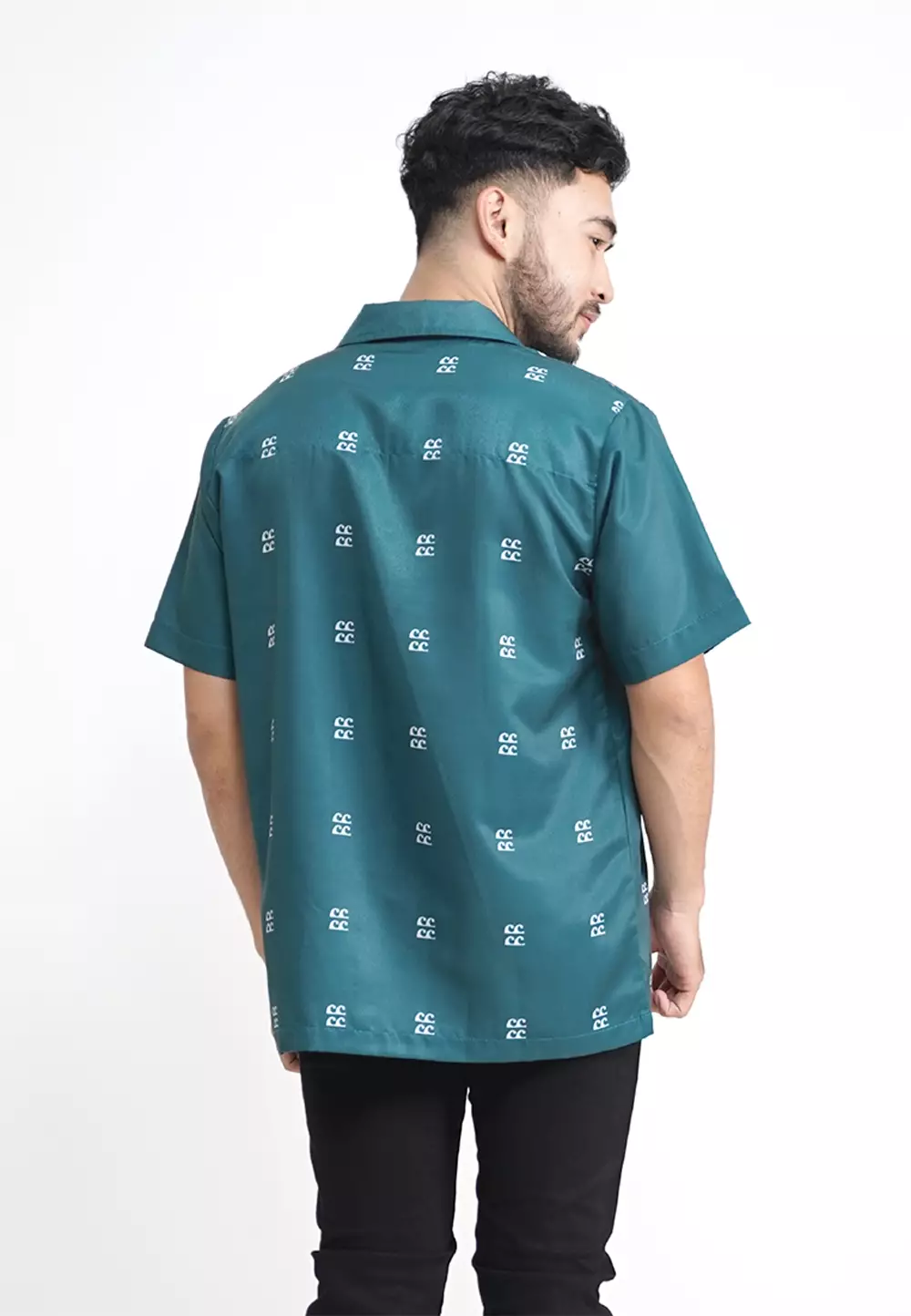 Tiento Kemeja Pakaian Pria Baju Kasual Atasan Lengan Pendek Motif Simpel Eunoia