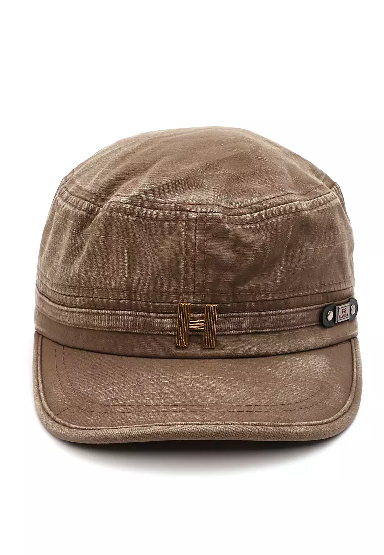 Aldrich Caps Comando Unisex Military Army Casual Strap Adjusted Material Cotton ORIGINAL - Brown