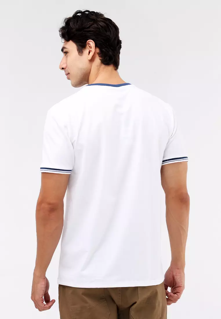 Round Neck Streaky Short Sleeves